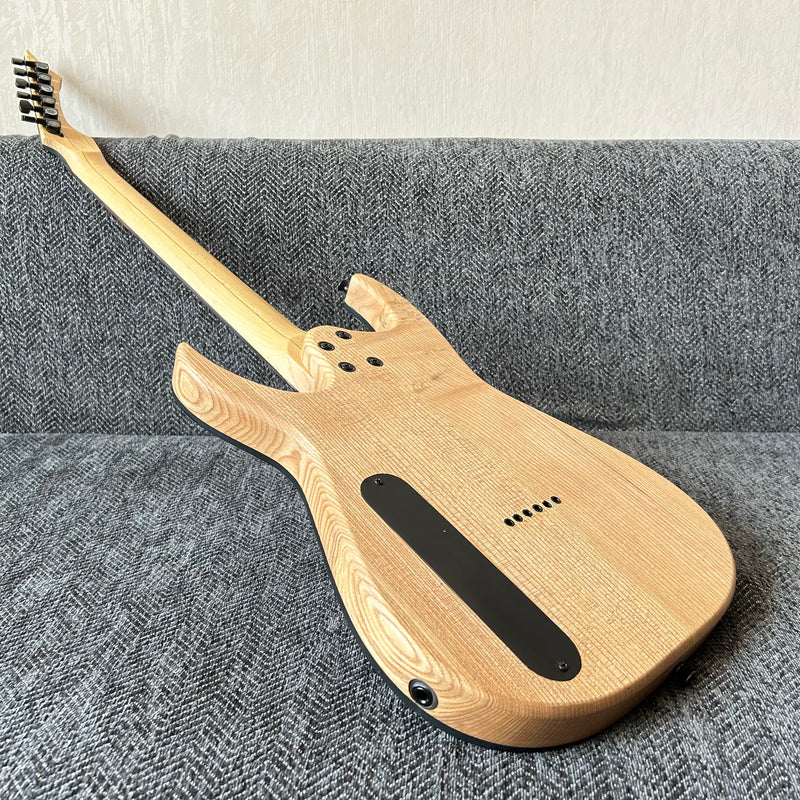 Ash Wood Body Electric Guitar with Burl Maple Top (GKS-004)