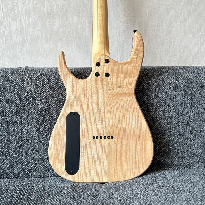 Ash Wood Body Electric Guitar with Burl Maple Top (GKS-004)