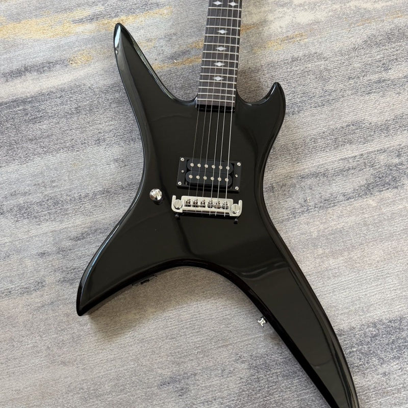 BC Rich Style Left-Handed Electric Guitar with Gloss Black Finish (LRG-067)