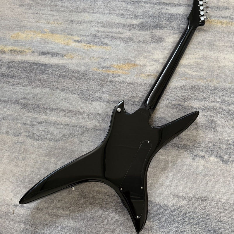 BC Rich Style Left-Handed Electric Guitar with Gloss Black Finish (LRG-067)