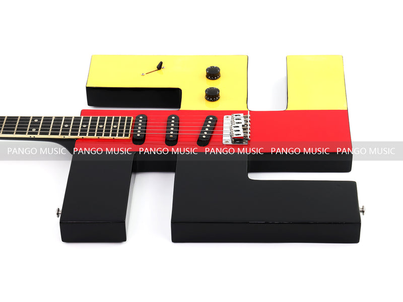 Black-Red-Gold Novelty Electric Guitar (GF-997, Limited Edition)