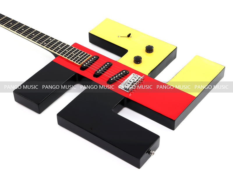 Black-Red-Gold Novelty Electric Guitar (GF-997, Limited Edition)