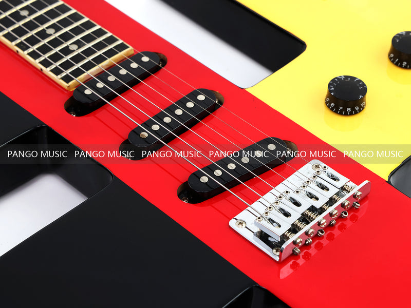 Black-Red-Gold Novelty Electric Guitar (GF-997, Limited Edition)