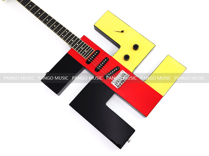 Black-Red-Gold Novelty Electric Guitar (GF-997, Limited Edition)