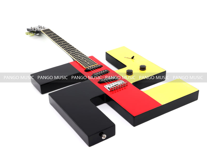 Black-Red-Gold Novelty Electric Guitar (GF-997, Limited Edition)
