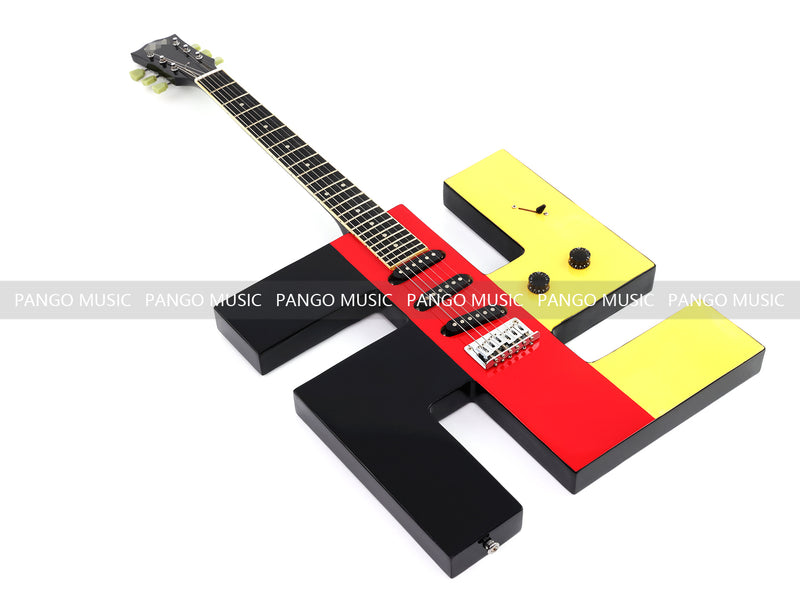 Black-Red-Gold Novelty Electric Guitar (GF-997, Limited Edition)