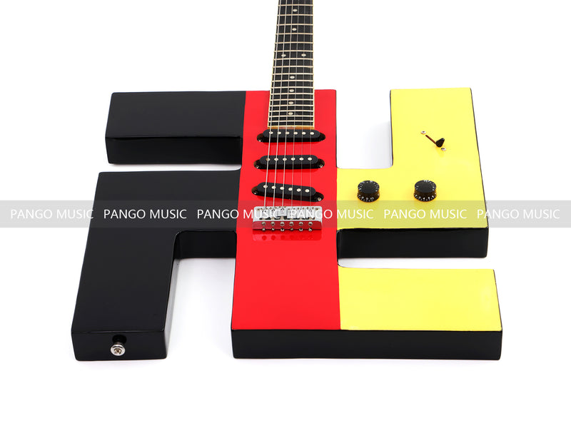 Black-Red-Gold Novelty Electric Guitar (GF-997, Limited Edition)