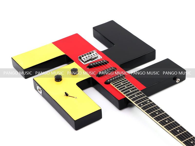 Black-Red-Gold Novelty Electric Guitar (GF-997, Limited Edition)