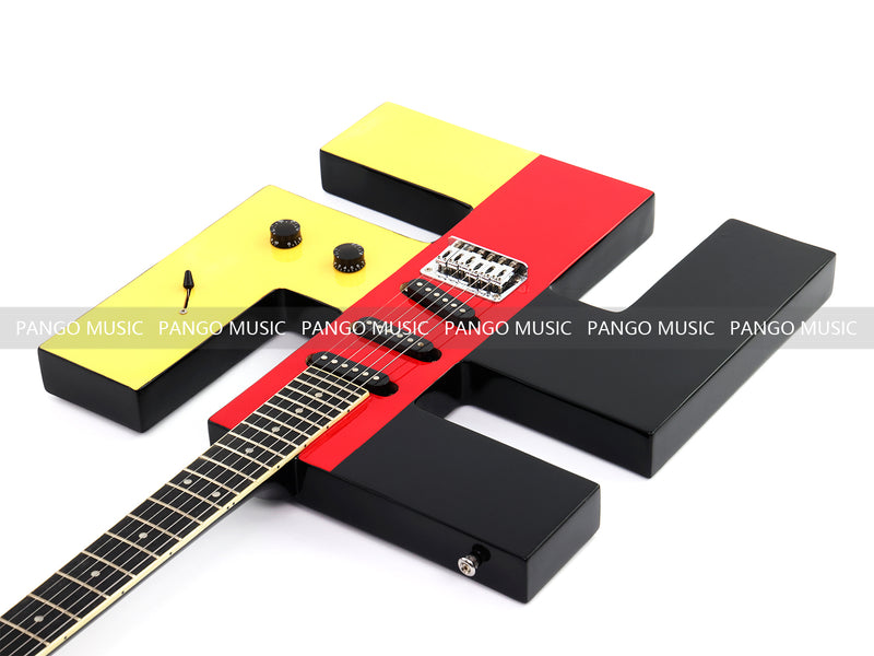 Black-Red-Gold Novelty Electric Guitar (GF-997, Limited Edition)