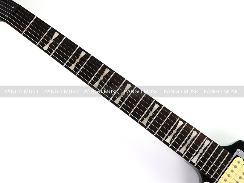 Black White Polka Dot Flying V Style Electric Guitar (LRG-023X)
