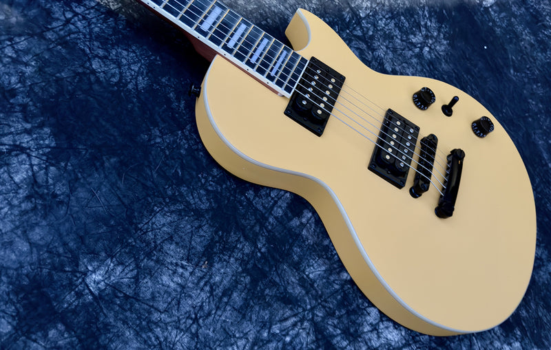Classic LP Style Single-Cutaway Electric Guitar with Bright TV Yellow Finish (YMZ-258)