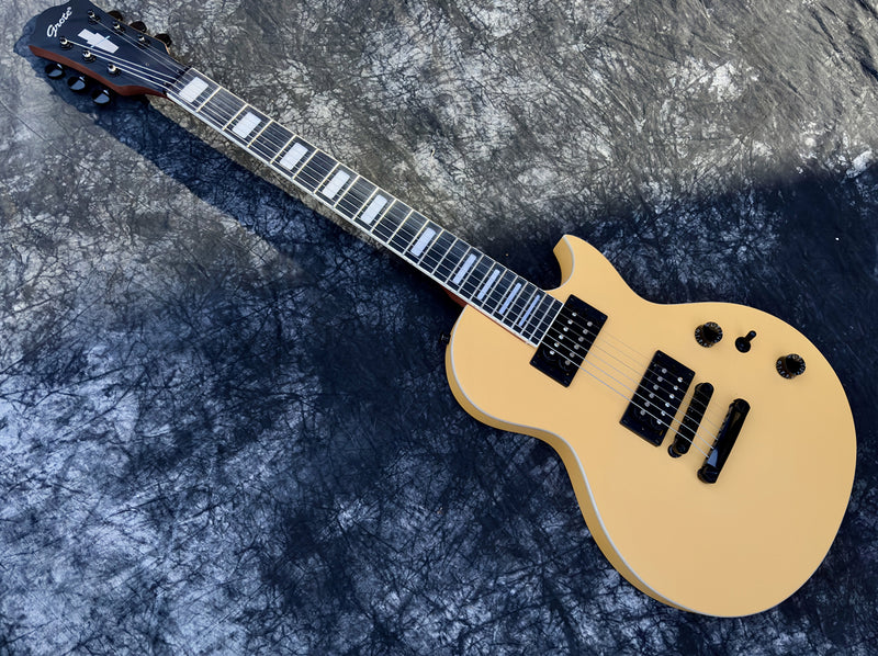 Classic LP Style Single-Cutaway Electric Guitar with Bright TV Yellow Finish (YMZ-258)