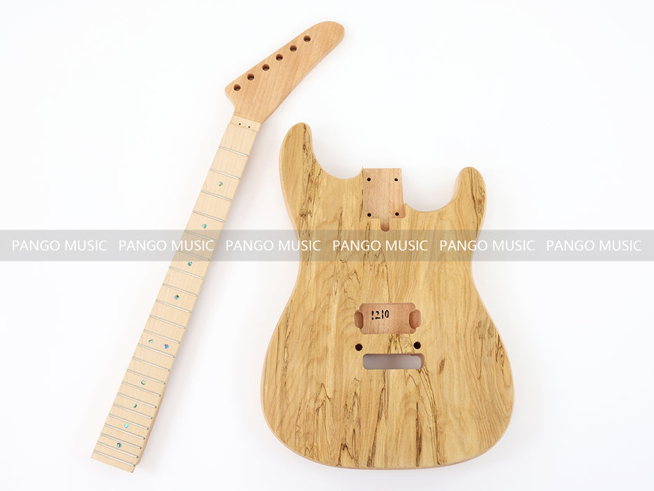 DIY Electric Guitar Kit with Spalted Maple Top (LRF-014, Limited Edition)
