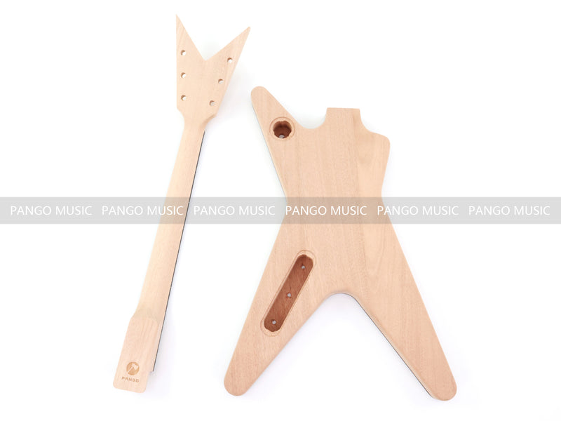 Dean Style DIY Electric Guitar Kit with Spalted Maple Top (LRF-024X)