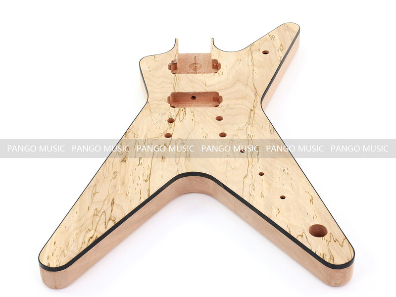 Dean Style DIY Electric Guitar Kit with Spalted Maple Top (LRF-024X)