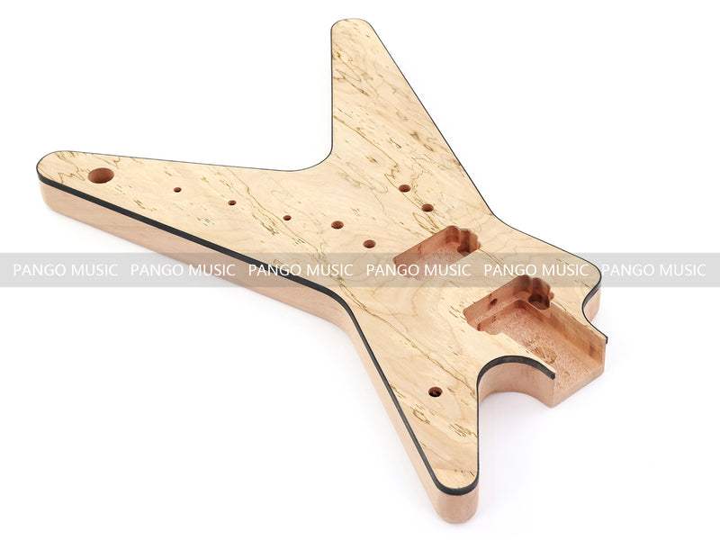 Dean Style DIY Electric Guitar Kit with Spalted Maple Top (LRF-024X)