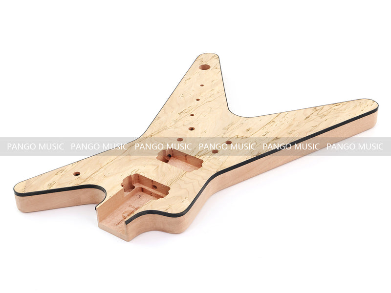 Dean Style DIY Electric Guitar Kit with Spalted Maple Top (LRF-024X)