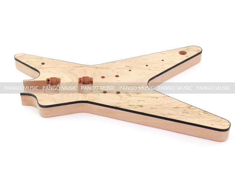 Dean Style DIY Electric Guitar Kit with Spalted Maple Top (LRF-024X)