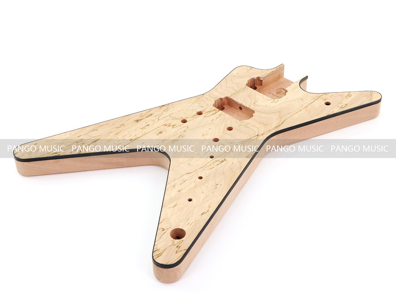 Dean Style DIY Electric Guitar Kit with Spalted Maple Top (LRF-024X)