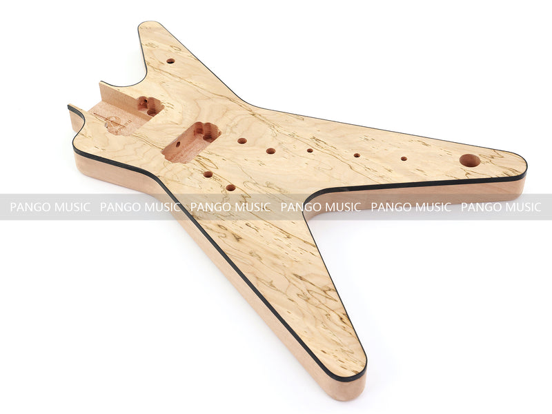 Dean Style DIY Electric Guitar Kit with Spalted Maple Top (LRF-024X)