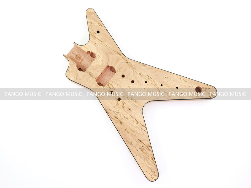 Dean Style DIY Electric Guitar Kit with Spalted Maple Top (LRF-024X)