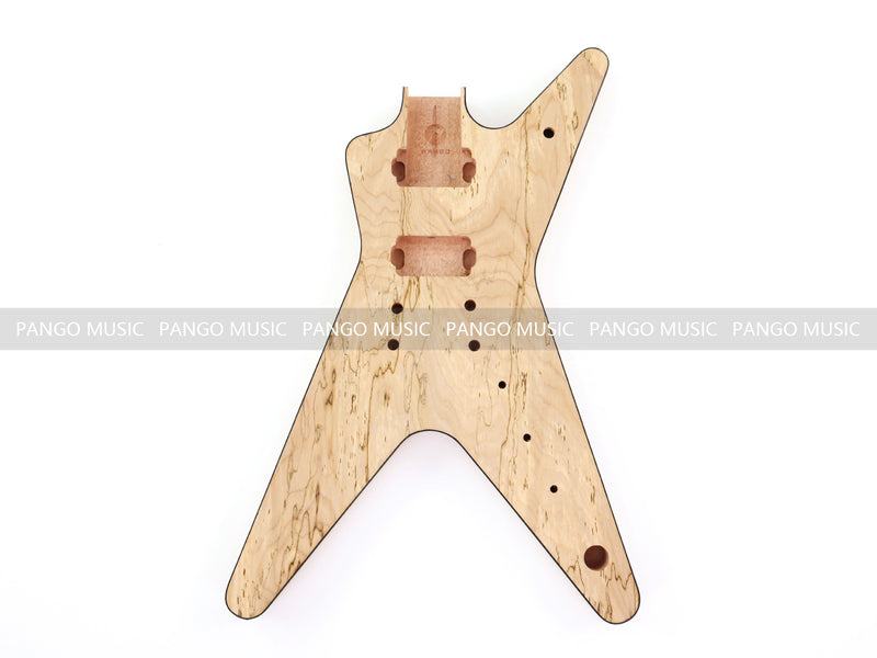 Dean Style DIY Electric Guitar Kit with Spalted Maple Top (LRF-024X)