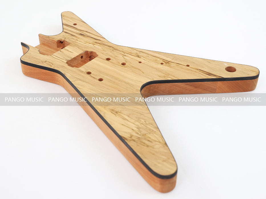 Dean Style DIY Electric Guitar Kit with Spalted Maple Top (LRF-024, Limited Edition)