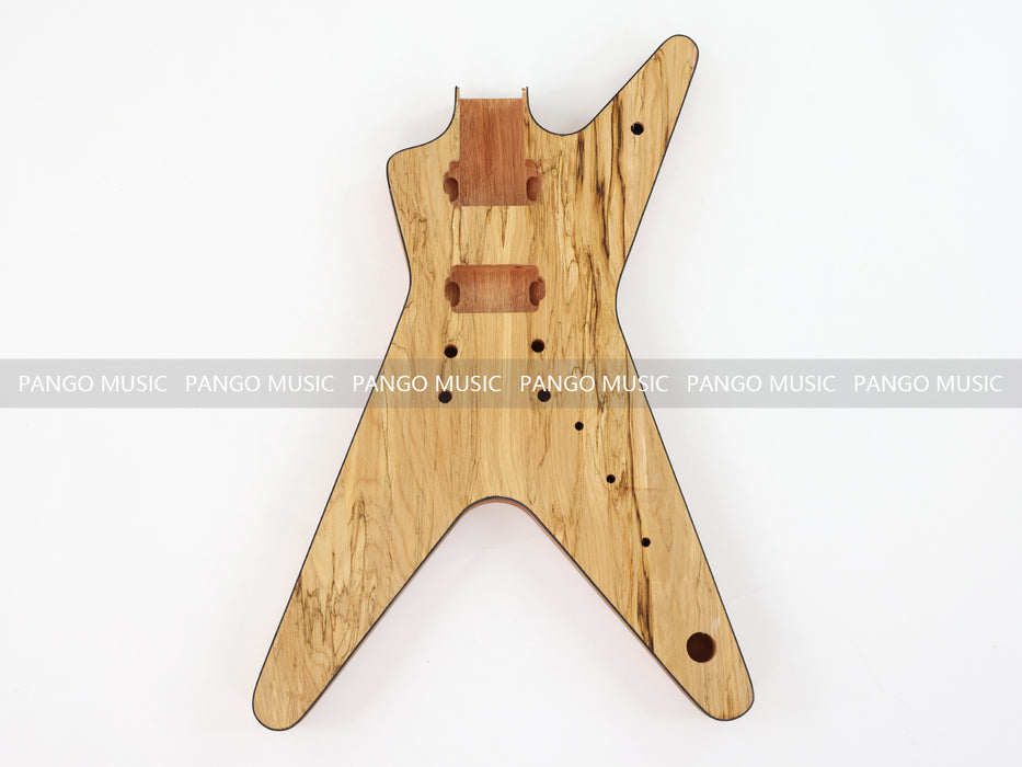 Dean Style DIY Electric Guitar Kit with Spalted Maple Top (LRF-024, Limited Edition)