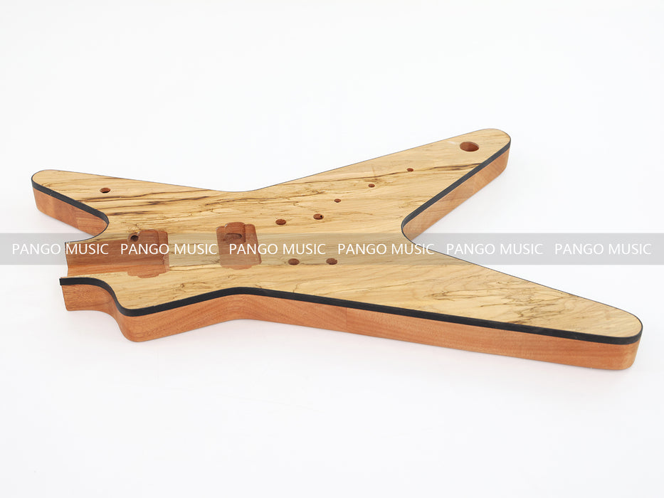 Dean Style DIY Electric Guitar Kit with Spalted Maple Top (LRF-024, Limited Edition)