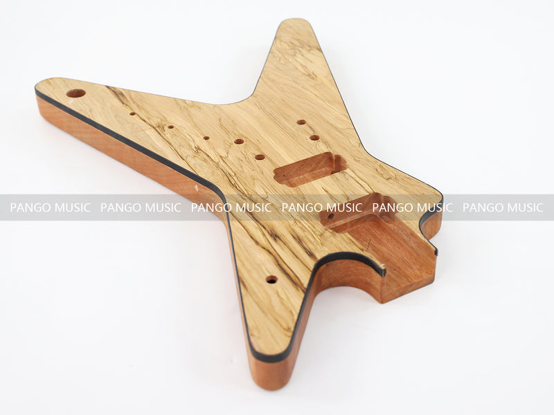 Dean Style DIY Electric Guitar Kit with Spalted Maple Top (LRF-024, Limited Edition)