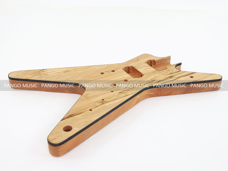 Dean Style DIY Electric Guitar Kit with Spalted Maple Top (LRF-024, Limited Edition)