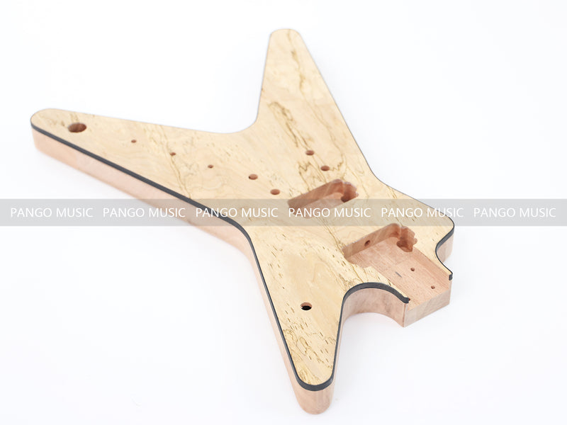 Dean Style DIY Electric Guitar Kit with Spalted Maple Top (PYX-015)