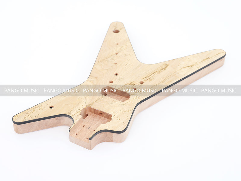 Dean Style DIY Electric Guitar Kit with Spalted Maple Top (PYX-015)
