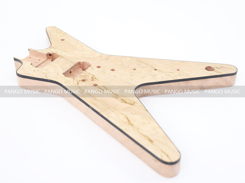 Dean Style DIY Electric Guitar Kit with Spalted Maple Top (PYX-015)