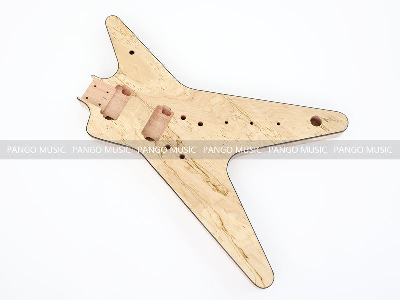 Dean Style DIY Electric Guitar Kit with Spalted Maple Top (PYX-015)