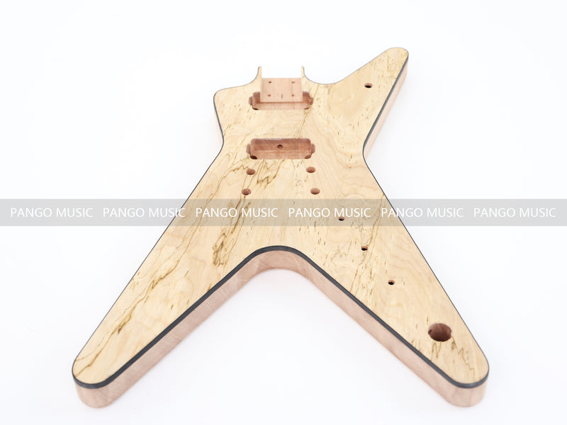 Dean Style DIY Electric Guitar Kit with Spalted Maple Top (PYX-015)