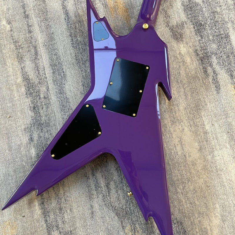 Dean Style Flamed Maple Top Gloss Purple Burst Finish Electric Guitar (LRG-012)