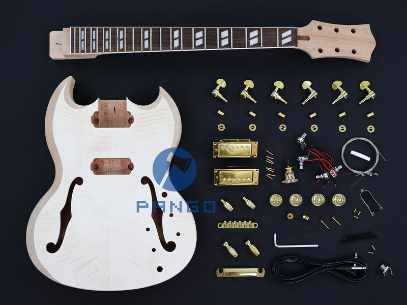 Double F Holes SG Style DIY Electric Guitar Kit (16653-F, Fast Shipping, Tariff-free)