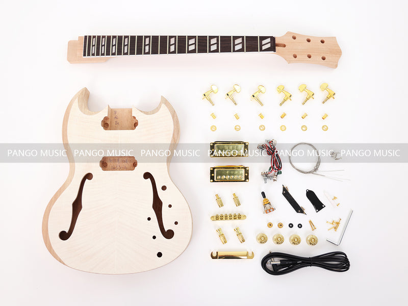 Double F Holes SG Style DIY Electric Guitar Kit (16653)