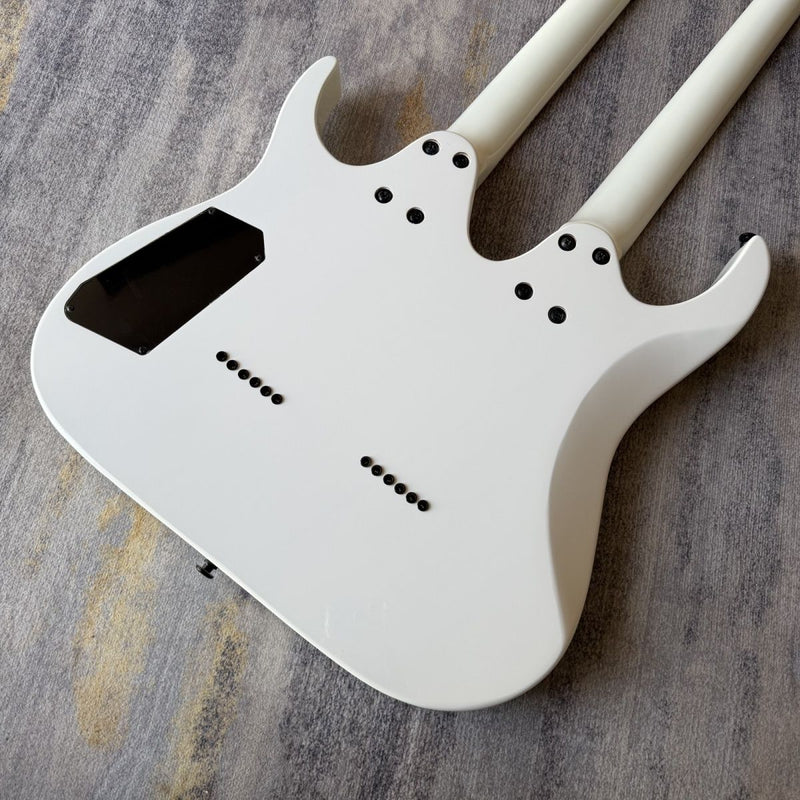 Double Neck 6+6 String Electric Guitar with Gloss White Finish(LRG-104)