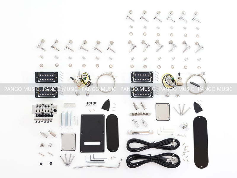 Double Neck Flying V Style Electric Guitar Kit (PYX-203X)