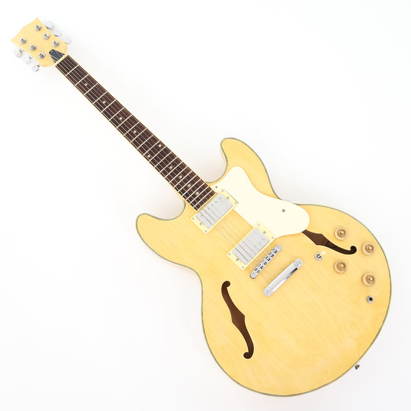 ES-335 Style Semi Hollow Wood Finish Electric Guitar (ZQN0375, Limited Edition, No Logo)