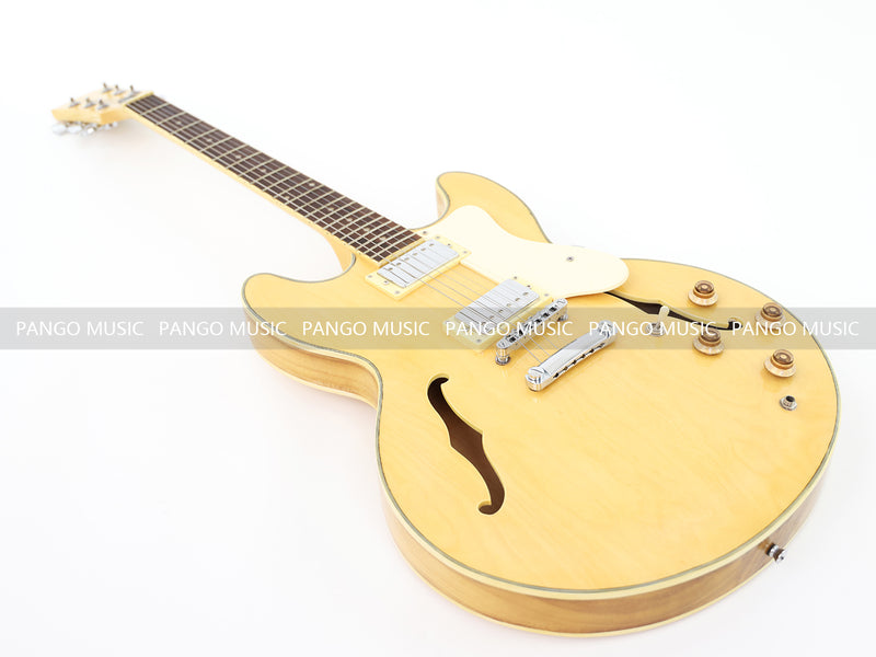 ES-335 Style Semi Hollow Wood Finish Electric Guitar (ZQN0375, Limited Edition, No Logo)
