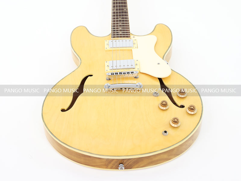 ES-335 Style Semi Hollow Wood Finish Electric Guitar (ZQN0375, Limited Edition, No Logo)