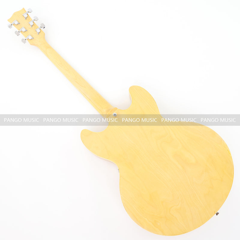 ES-335 Style Semi Hollow Wood Finish Electric Guitar (ZQN0375, Limited Edition, No Logo)