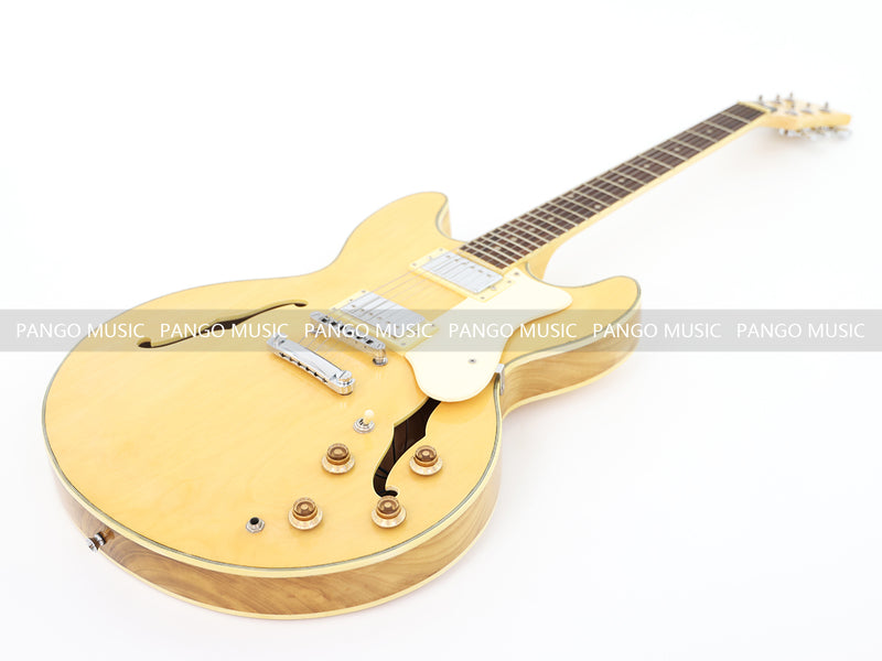 ES-335 Style Semi Hollow Wood Finish Electric Guitar (ZQN0375, Limited Edition, No Logo)