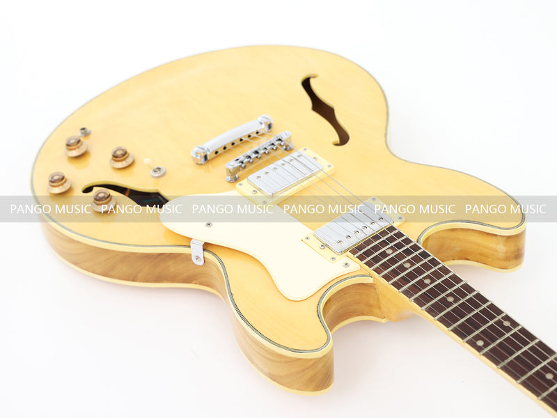 ES-335 Style Semi Hollow Wood Finish Electric Guitar (ZQN0375, Limited Edition, No Logo)