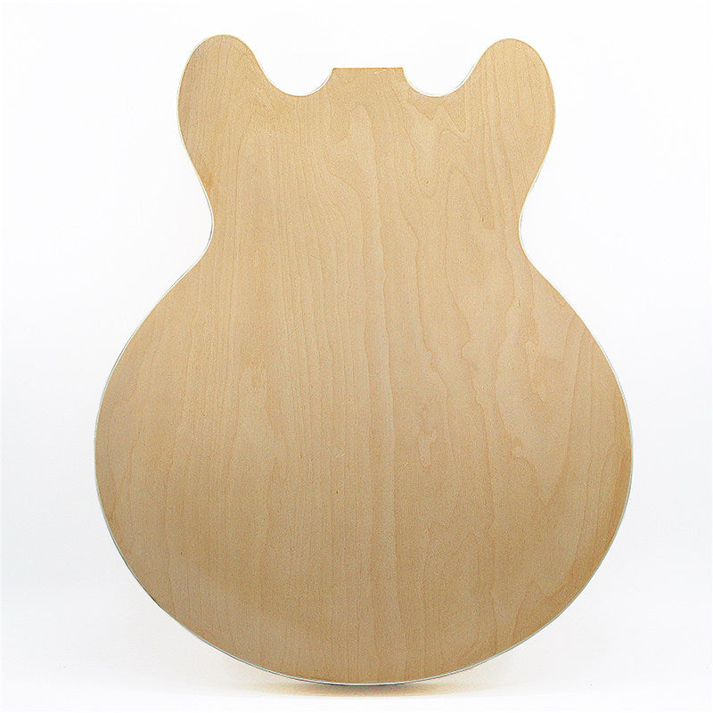 ES-335 Style Dot Semi-Hollow Jazz Guitar Body, Unfinished Wood Blank (HY-001)