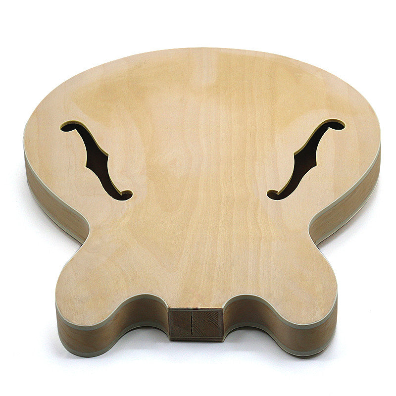 ES-335 Style Dot Semi-Hollow Jazz Guitar Body, Unfinished Wood Blank (HY-001)