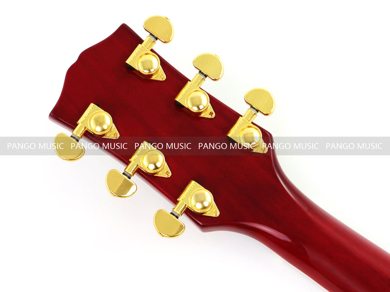 ES-355 Style Semi-Hollow Archtop Gloss Wine Red Electric Guitar (LRG-035X)